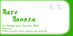 mate novota business card